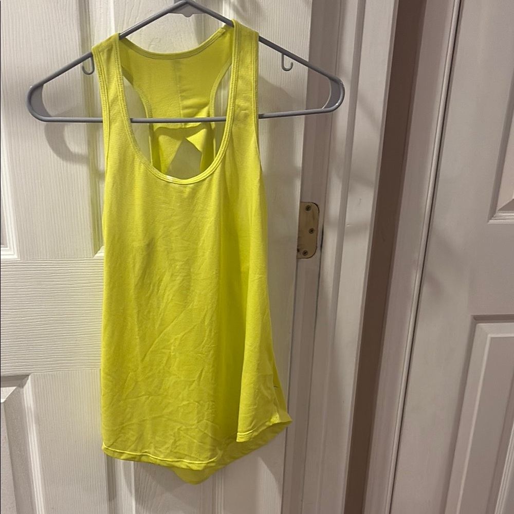 ZYIA Yellow Backless Relaxed Tank Top